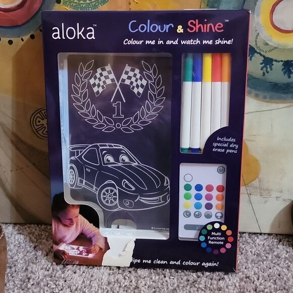 Aloka Race Car Color & Shine - 12 Color Pattern LED Decorative Light w Remote - Picture 1 of 9